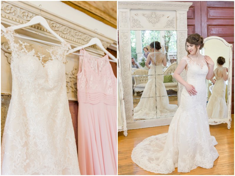 wedding gown and bridesmaid dress bride in mirrors Green Gables Estate weddings Carrie Mcguire photography Temecula San Diego wedding photographer Temecula winery photographer wedding Temecula wedding photographer Carrie Mcguire photography romantic San Diego garden estate