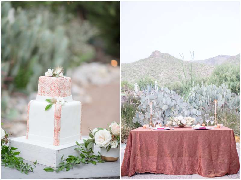 Carrie McGuire photography Temecula photographer Wedding cake flowers and bridal table Tucson Arizona Wedding photographers