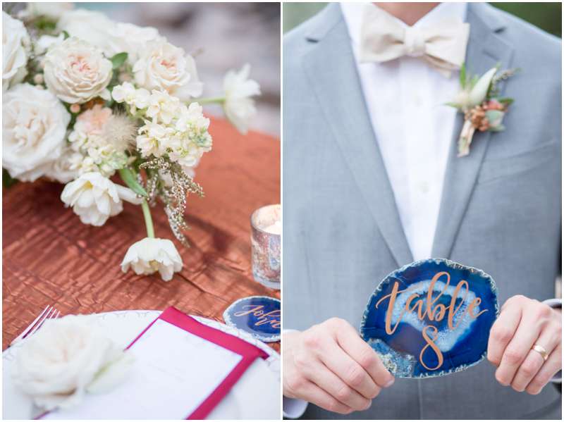 Carrie McGuire photography Temecula photographer Table setting and groom with table number Tucson Arizona Wedding photographers