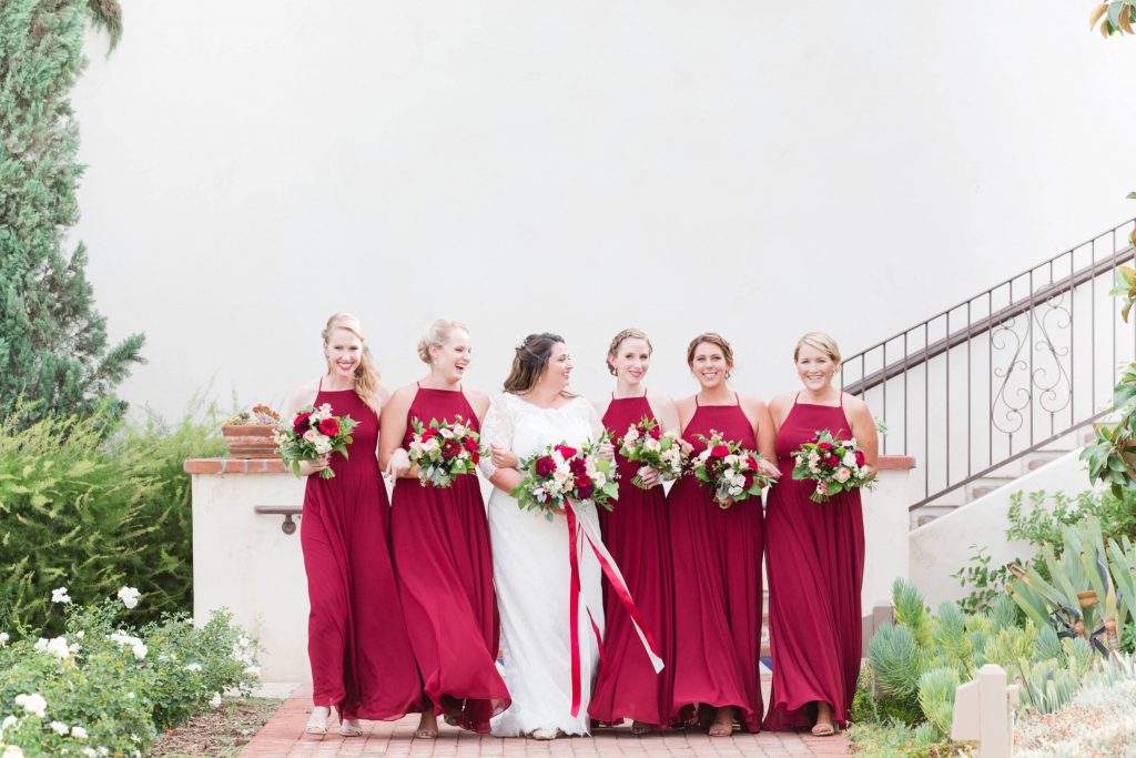 bride and bridal party Carrie McGuire Photography Temecula Wedding Photography Ponte Inn and Winery 