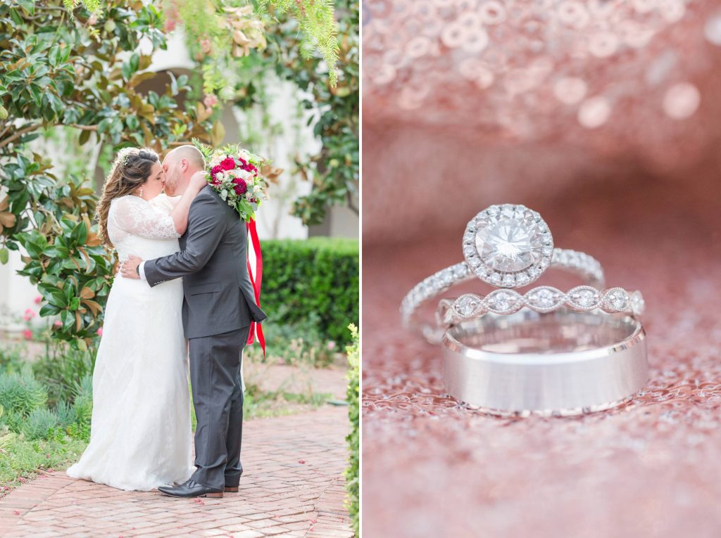 bride and groom wedding rings Carrie McGuire Photography Temecula Wedding Photography Ponte Inn and Winery 