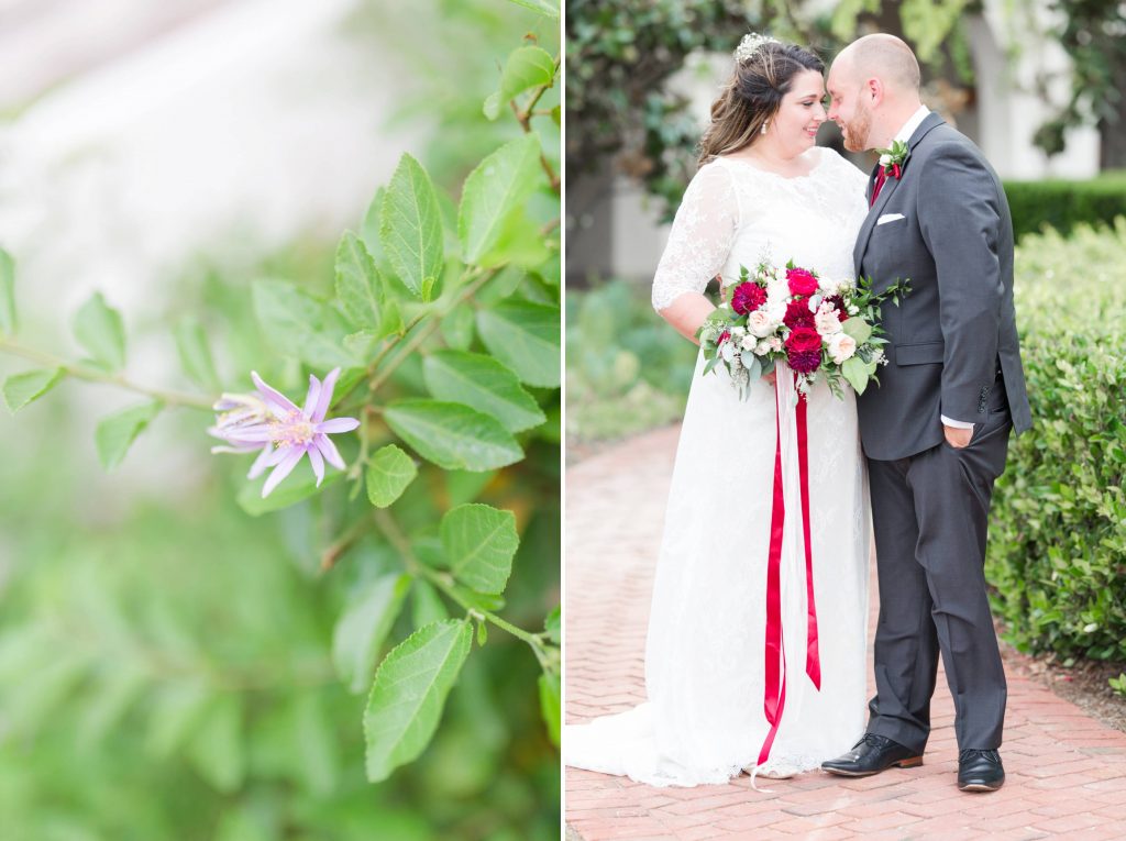 flowers and bride and groom Carrie McGuire Photography Temecula Wedding Photography Ponte Inn and Winery 