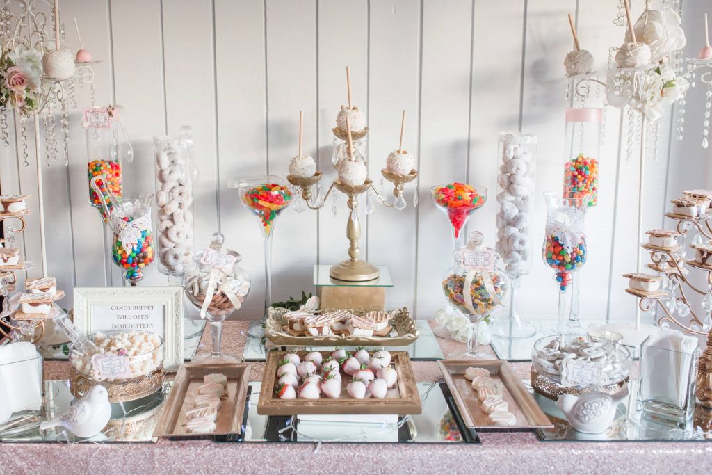 table of delicious wedding treats Lakehouse San Marcos Carrie McGuire Photography Temecula Wedding Photography
