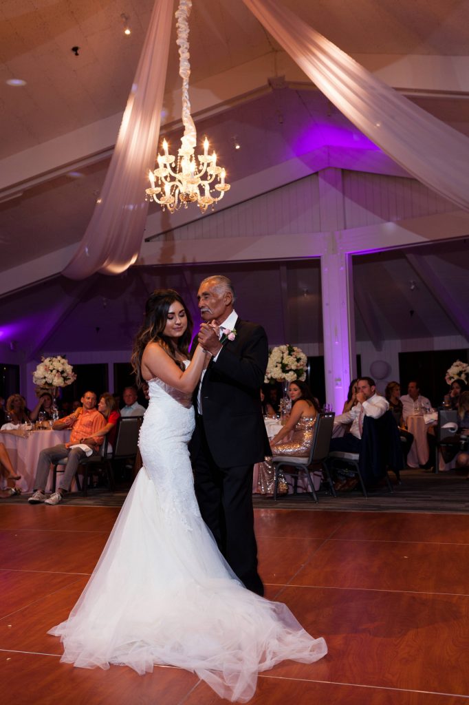 bride and father of the bride dancing Lakehouse San Marcos Carrie McGuire Photography Temecula Wedding Photography