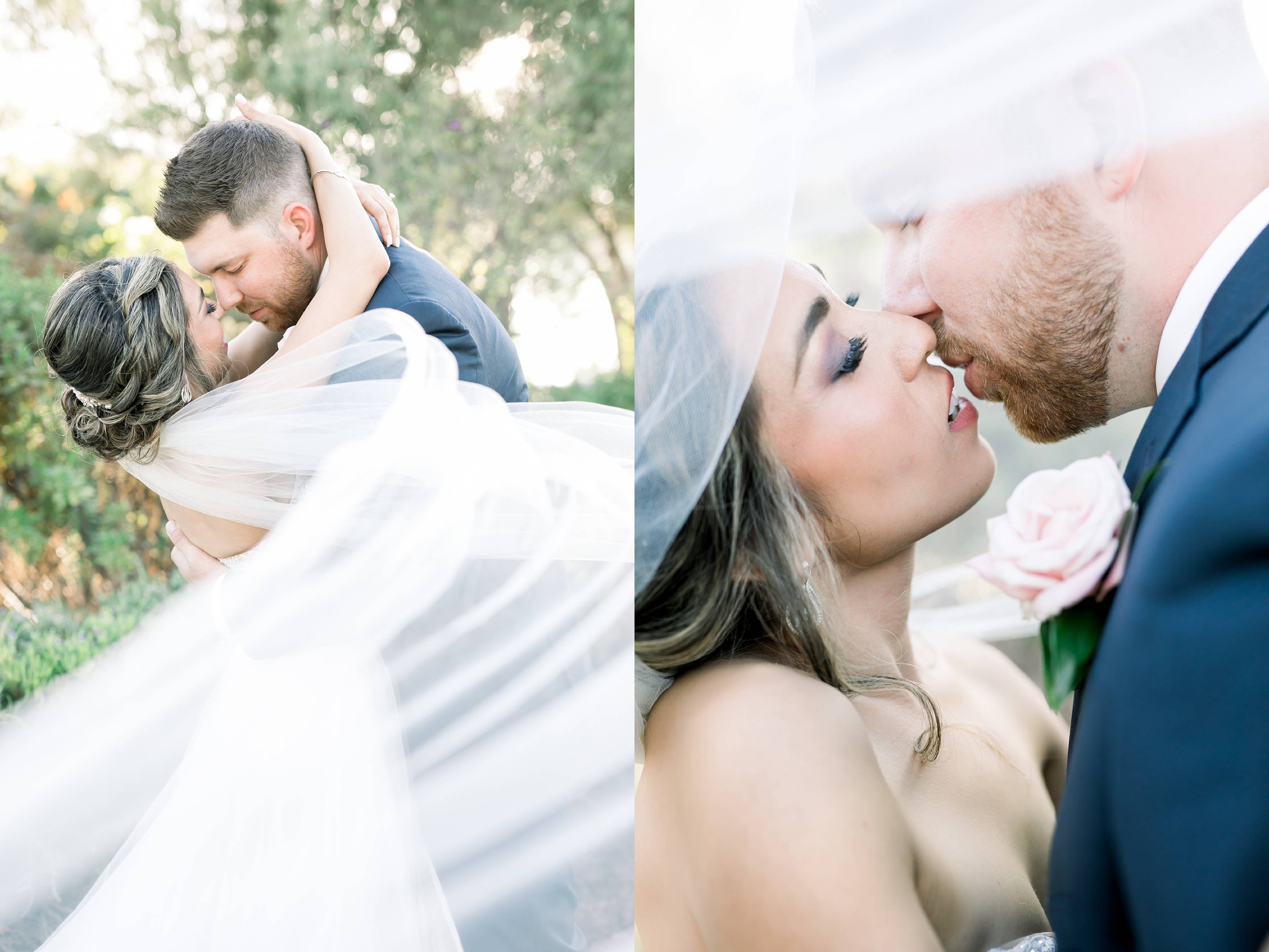 Intimate wedding photos with veil by carrie mcguire photography