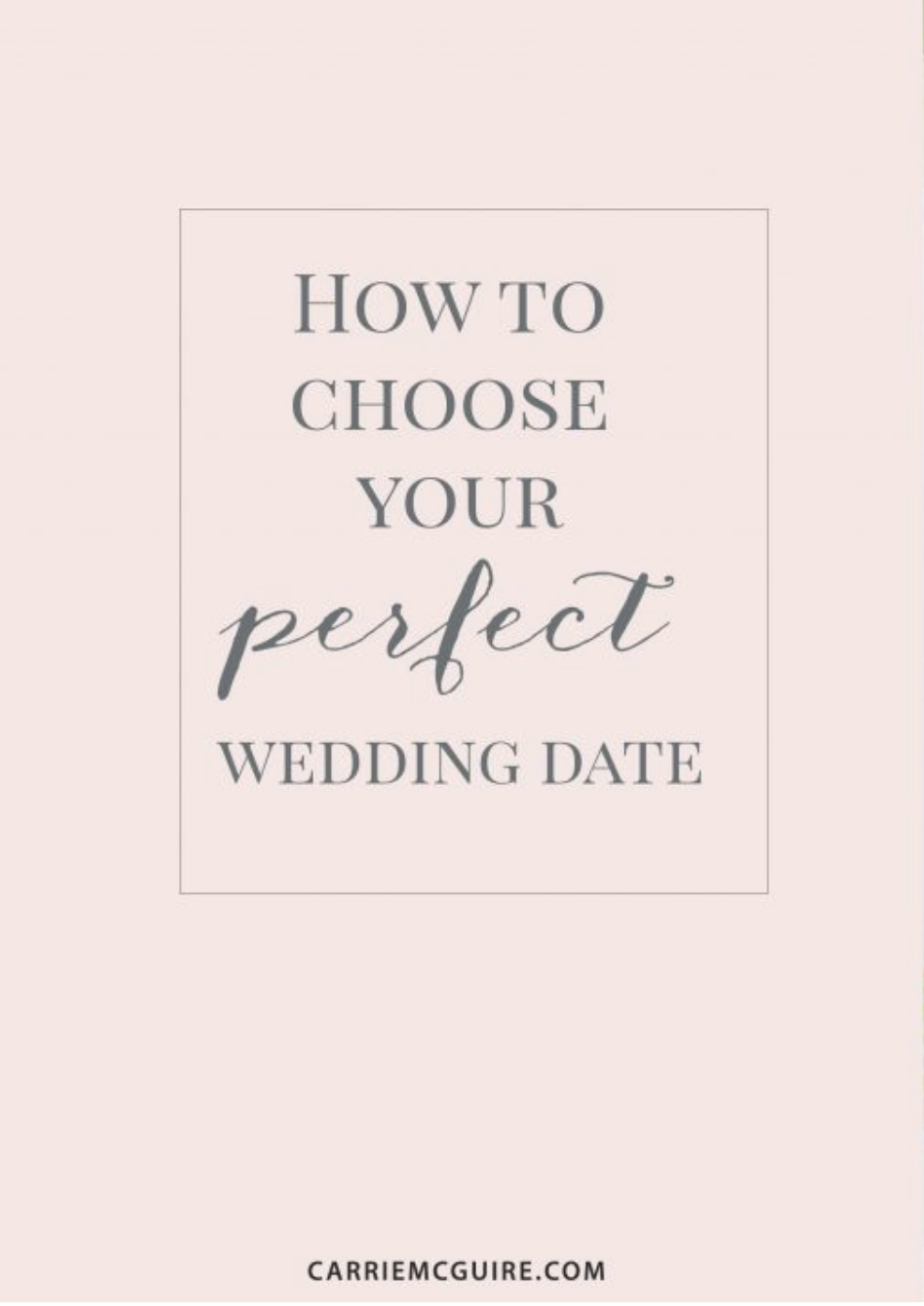 how to choose the perfect wedding date