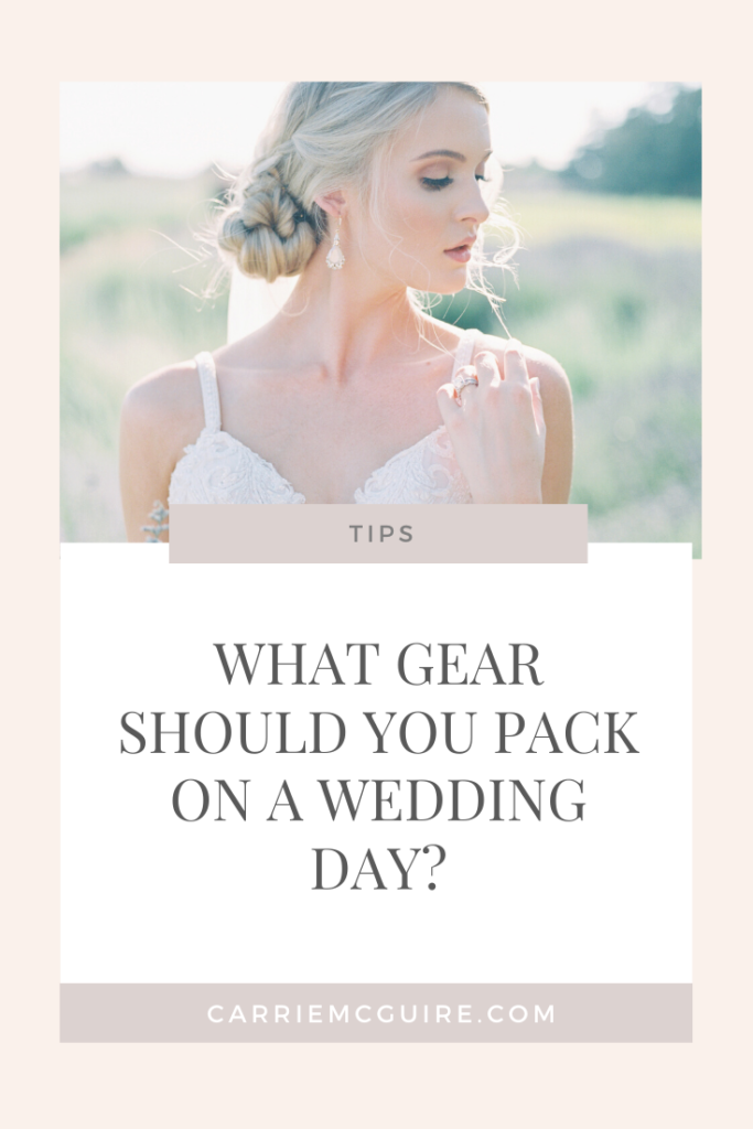 what should you pack on a wedding day for camera gear