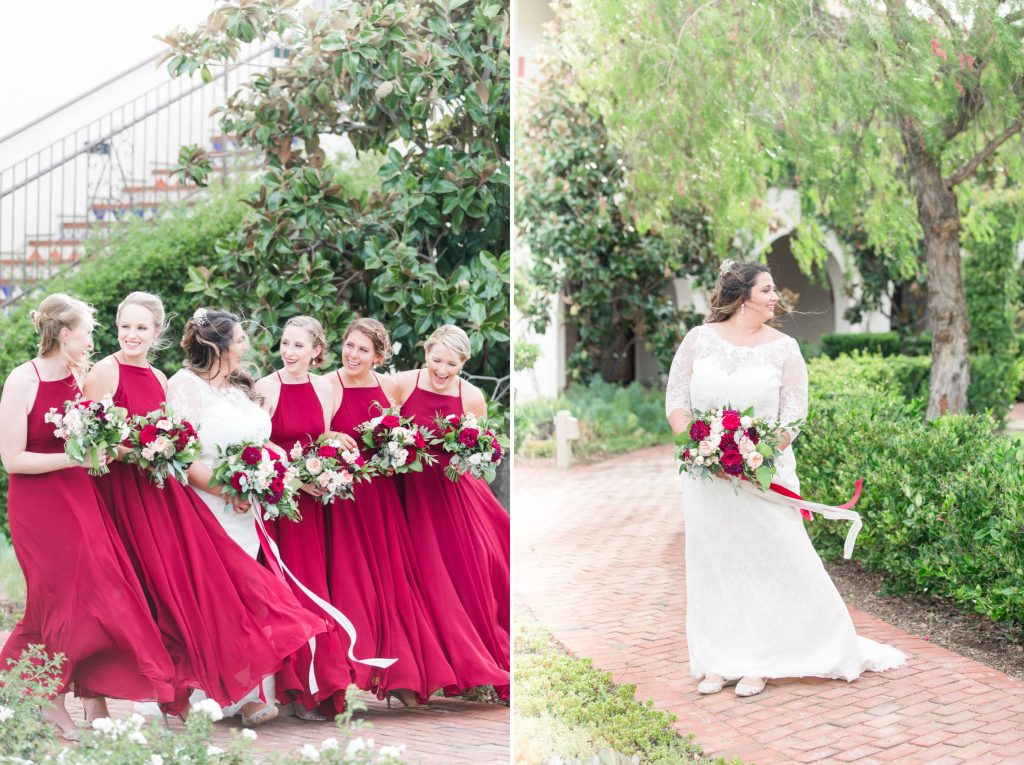 bridesmaids and bride Carrie McGuire Photography Temecula Wedding Photography Ponte Inn and Winery 