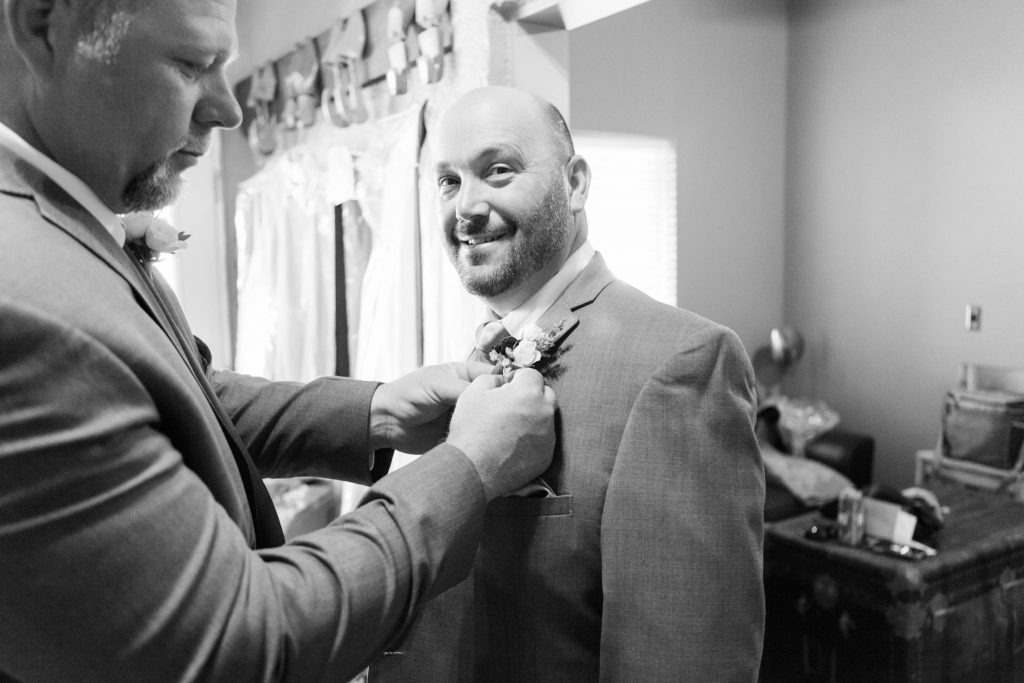 groom getting ready before ceremony forever and always farm temecula wedding engagement photography Carrie McGuire photographer california