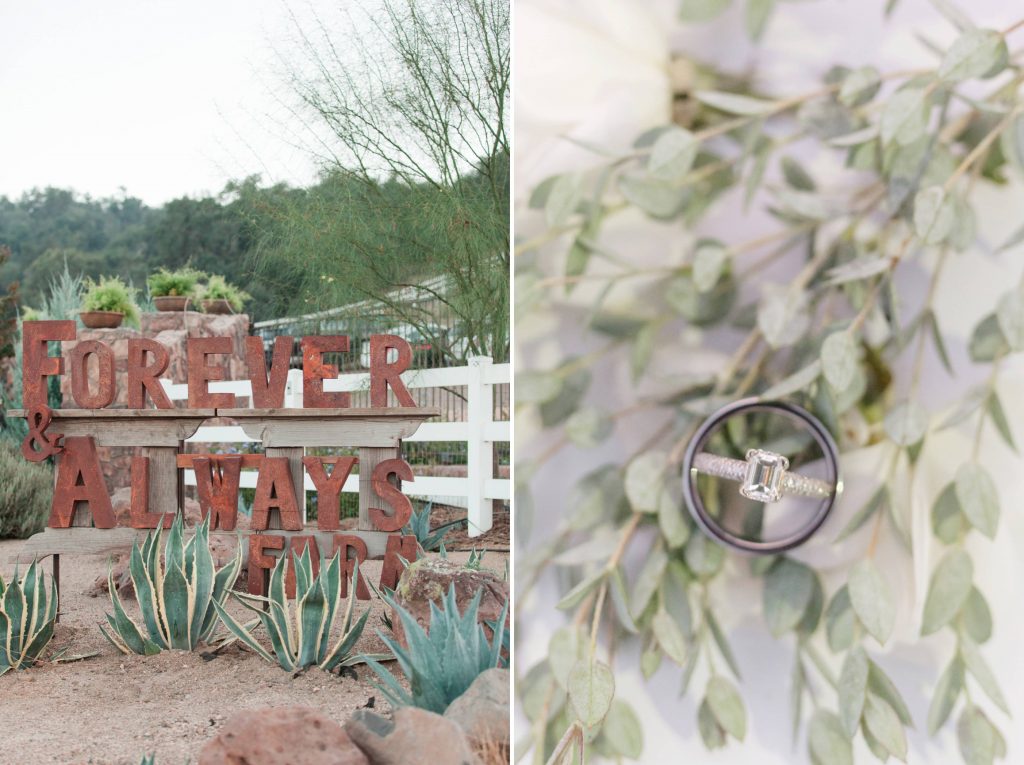 wedding rings on flowers forever and always farm temecula wedding engagement photography Carrie McGuire photographer california