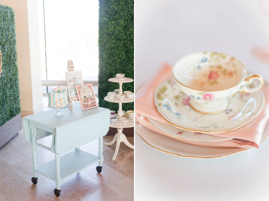 teacup alice in wonderland baby shower the centre escondido Temecula California wedding engagement maternity photography Carrie McGuire photographer California