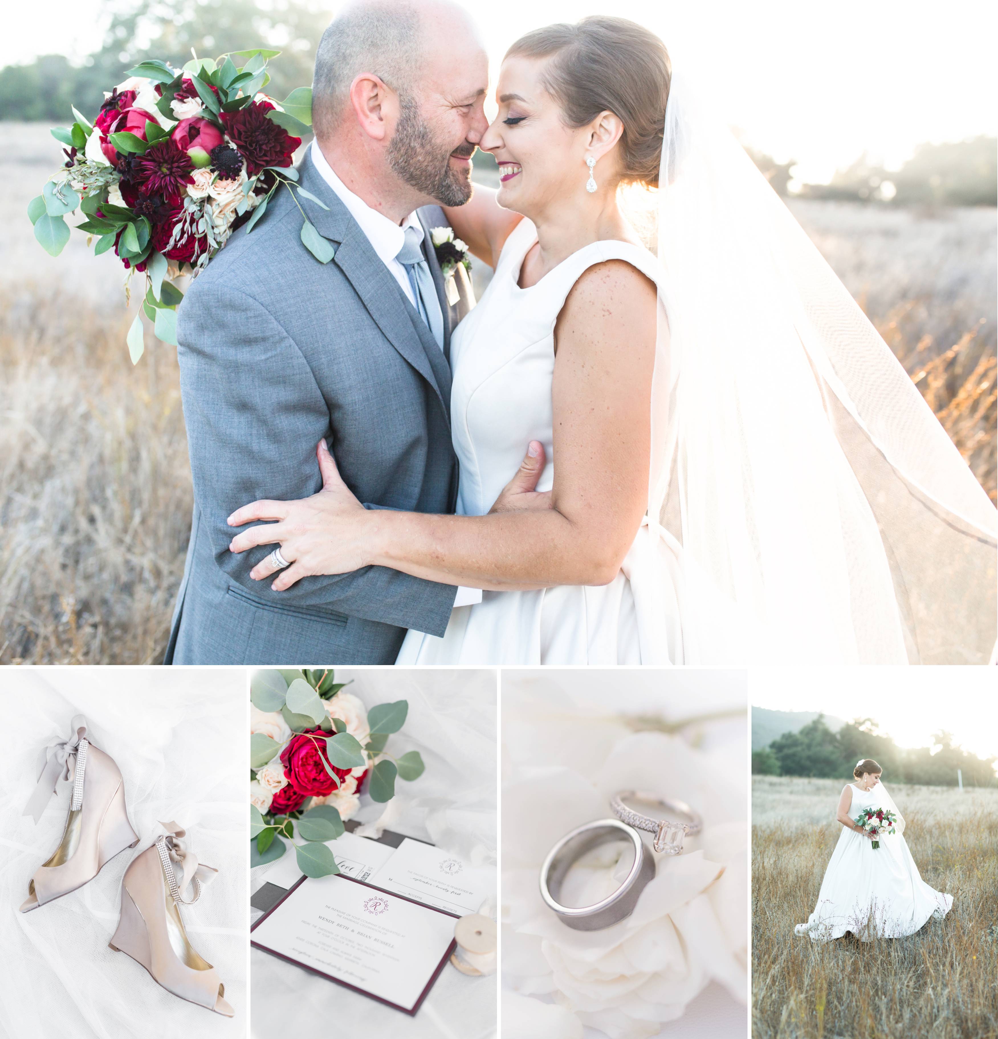 happy couple and wedding details forever and always farm temecula wedding engagement photography Carrie McGuire photographer california