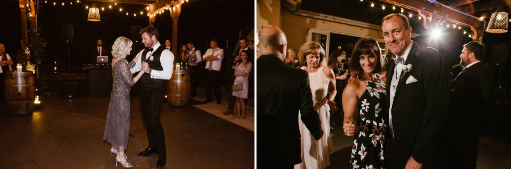 wedding reception guests mother of the groom dancing forever and always farm temecula wedding engagement photography Carrie McGuire photographer california