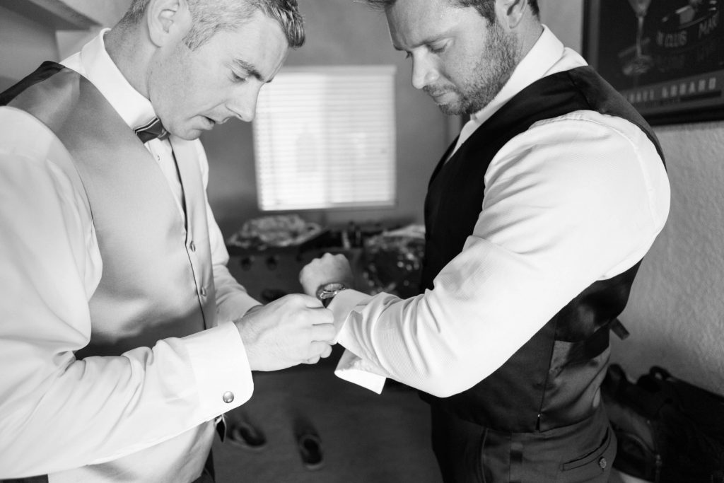 groom and best man getting ready forever and always farm temecula wedding engagement photography Carrie McGuire photographer california