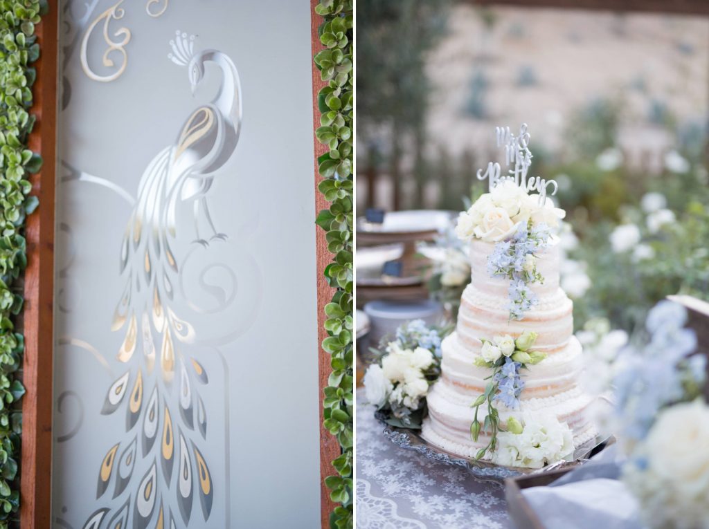 beautiful etched glass and cake forever and always farm temecula wedding engagement photography Carrie McGuire photographer california