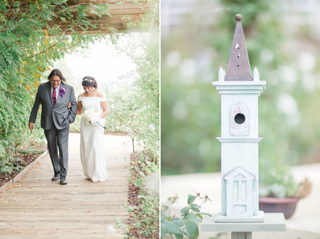 bride and father walking and bird house Forever and always farm Temecula California wedding engagement family maternity photography Carrie McGuire photographer