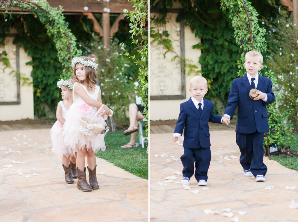 flower girls and ring bearers Forever and always farm Temecula California wedding engagement family maternity photography Carrie McGuire photographer 