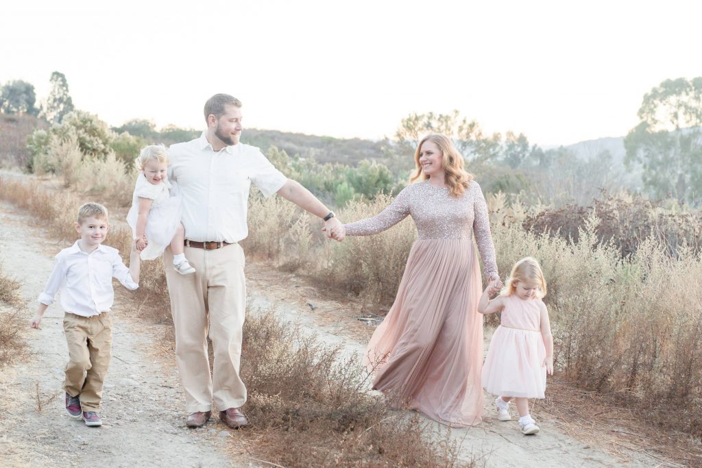 family walking together Temecula California wedding engagement family maternity photography Carrie McGuire photographer