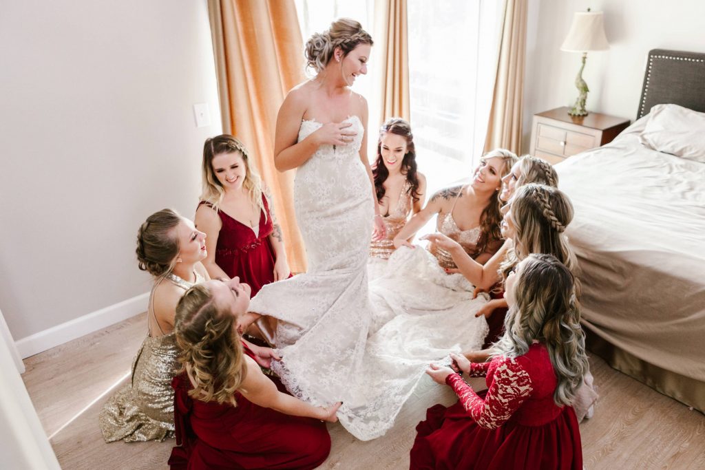 bride and bridal party Temecula Coachhouse California wedding engagement photography Carrie McGuire photographer California