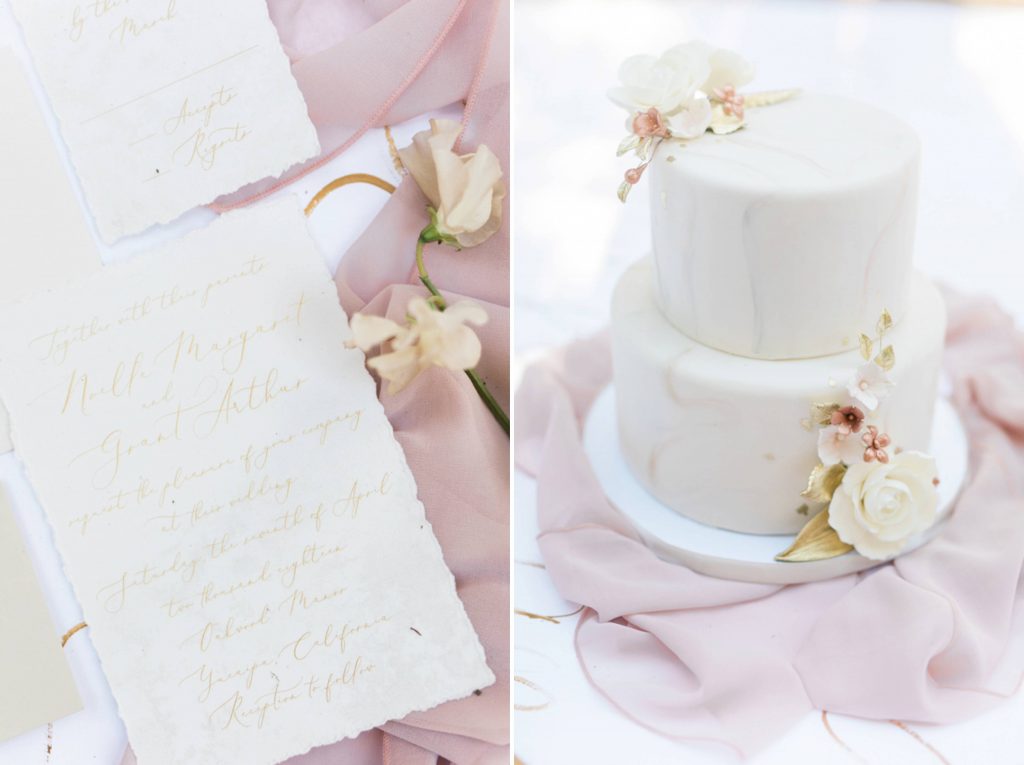wedding invitations and simple floral cake Temecula California wedding venues Orange County wedding engagement photography Carrie McGuire photographer California