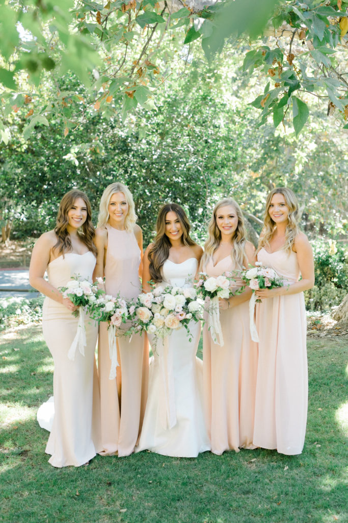 Blush Bridesmaids dress ideas  how to mic and match bridesmaids dresses